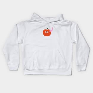 Apple and Worm Friends Kids Hoodie